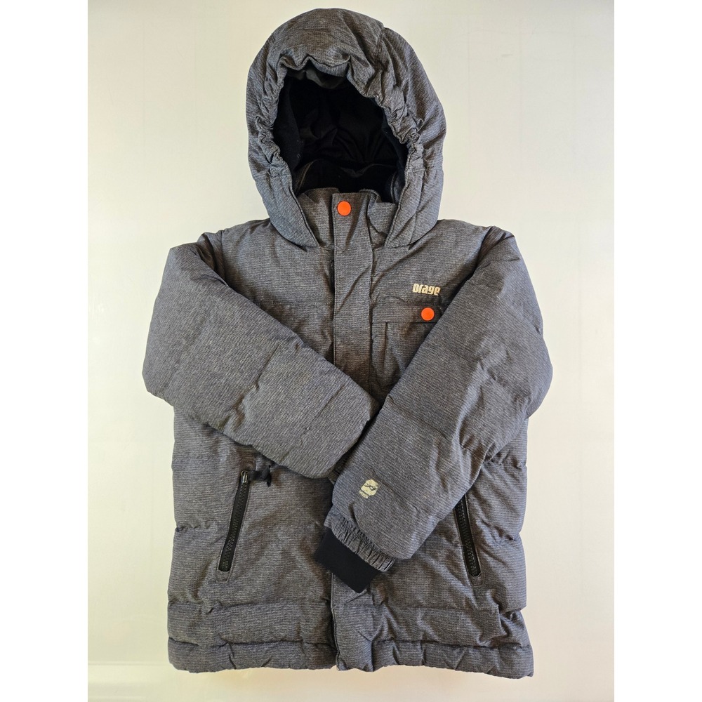 Orage Kids Prime 10 Grey Puffer Ski Jacket Down Blend Waterproof Size 8